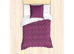 Abakuhaus Set Copripiumino Hippie Viola Per Letti Singoli, Motivi Orientali, Antiacaro, Adatto A Chi Soffre Di Allergie, Con Federa, 135 Cm X 200 Cm - 80 X 80 Cm, Viola Multicolore