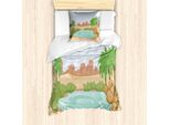 Abakuhaus Set Copripiumino Per Letto Singolo, Scenic Ostsahara Vibes, Antiacaro, Adatto A Chi Soffre Di Allergie, Con Federa, 135 Cm X 200 Cm - 80 X 80 Cm, Multicolore
