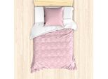 Abakuhaus Set Copripiumino Rosa Damascato Per Letti Singoli, Delicato Motivo Floreale, Antiacaro, Adatto A Chi Soffre Di Allergie, Con Federa, 135 Cm X 200 Cm - 80 X 80 Cm, Rosa Baby