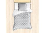 Abakuhaus Set Copripiumino Per Letto Singolo, Romantico Monochrome Roses, Antiacaro Adatto A Chi Soffre Di Allergie Con Federa, 135 Cm X 200 Cm - 80 X 80 Cm, Pale Taupe Coke Grigio