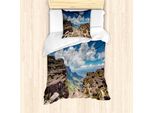 Abakuhaus Venezuela Set Copripiumino Per Letti Singoli, Alta Scena Di Roraima, Antiacaro Adatto A Chi Soffre Di Allergie Con Federa, 135 Cm X 200 Cm - 80 X 80 Cm, Blu Cielo Scuro Multicolore