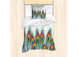 Abakuhaus Set Copripiumino Per Letto Singolo, Bohemian Federn Kunstwerk, Antiacaro, Adatto A Chi Soffre Di Allergie, Con Federa, 135 Cm X 200 Cm - 80 X 80 Cm, Multicolore