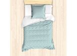 Abakuhaus Set Copripiumino Marocchino Per Letti Singoli, Damasco Mediterraneo, Antiacaro, Adatto A Chi Soffre Di Allergie, Con Federa, 135 Cm X 200 Cm - 80 X 80 Cm, Grigio Schiuma Di Mare