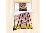 Abakuhaus Set Copripiumino Per Letto Singolo, Cartoonish Fun-Fahrt, Antiacaro, Adatto A Chi Soffre Di Allergie, Con Federa, 135 Cm X 200 Cm - 80 X 80 Cm, Multicolore