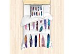 Abakuhaus Set Copripiumino Per Letti Singoli, Tribal E Fluff Colorato, Antiacaro, Adatto A Chi Soffre Di Allergie, Con Federa, 135 Cm X 200 Cm - 80 X 80 Cm, Multicolore