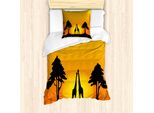 Set Copripiumino Abakuhaus Silhouette Per Letti Singoli, Gradient WüSte, Antiacaro, Adatto A Chi Soffre Di Allergie, Con Federa, 135 Cm X 200 Cm - 80 X 80 Cm, Giallo Arancione