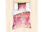 Abakuhaus Set Copripiumino Per Letti Singoli, Abstract Blush Polygonal, Antiacaro, Adatto A Chi Soffre Di Allergie, Con Federa, 135 Cm X 200 Cm - 80 X 80 Cm, Multicolore
