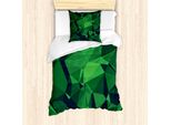 Abakuhaus Set Copripiumino Celtico Verde Per Letti Singoli, Poliestere Astratto, Antiacaro, Adatto A Chi Soffre Di Allergie, Con Federa, 135 Cm X 200 Cm - 80 X 80 Cm, Fern Green Dark Green