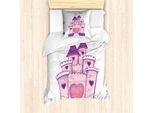 Abakuhaus Set Copripiumino Per Letto Singolo, FröHlich Dreamy Festung, Antiacaro, Adatto A Chi Soffre Di Allergie, Con Federa, 135 Cm X 200 Cm - 80 X 80 Cm, Rosa Pallido