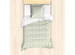 Abakuhaus Set Copripiumino Per Letto Singolo, Frieden Zweige BläTter Kunst, Antiacaro, Adatto A Chi Soffre Di Allergie, Con Federa, 135 Cm X 200 Cm - 80 X 80 Cm, Verde Oliva Grigio