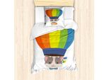 Abakuhaus Set Copripiumino Per Letto Singolo, Cartoon Kitten Sky, Antiacaro, Adatto A Chi Soffre Di Allergie, Con Federa, 135 Cm X 200 Cm - 80 X 80 Cm, Multicolore