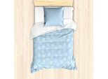 Abakuhaus Set Copripiumino A Pois Gialli Per Letti Singoli, Margherite Pastello, Antiacaro, Adatto A Chi Soffre Di Allergie, Con Federa, 135 Cm X 200 Cm - 80 X 80 Cm, Azzurro Pallido E Senape