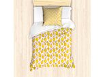 Abakuhaus Set Copripiumino Per Letto Singolo, Energetic Vibrant Citrus, Antiacaro, Adatto A Chi Soffre Di Allergie, Con Federa, 135 Cm X 200 Cm - 80 X 80 Cm, Giallo Terra E Verde Lime