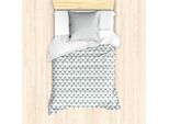 Abakuhaus Set Copripiumino Per Letti Singoli, Farfalla Simmetrica Semplice, Antiacaro, Adatto A Chi Soffre Di Allergie, Con Federa, 135 Cm X 200 Cm - 80 X 80 Cm, Blu Cadetto, Pesca Chiaro