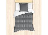 Abakuhaus Set Copripiumino Quatrefoil Per Letti Singoli, Motivo Floreale Classico, Antiacaro, Adatto A Chi Soffre Di Allergie, Con Federa, 135 Cm X 200 Cm - 80 X 80 Cm, Grigio Antracite