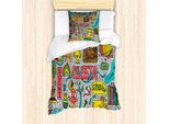 Abakuhaus Russia Set Copripiumino Per Letti Singoli, Stile Russo, Antiacaro, Adatto A Chi Soffre Di Allergie, Con Federa, 135 Cm X 200 Cm - 80 X 80 Cm, Multicolore