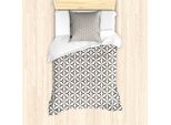 Abakuhaus Set Copripiumino Astratto Per Letti Singoli, Foglie E Fiori Geometrici, Antiacaro, Adatto A Chi Soffre Di Allergie, Con Federa, 135 Cm X 200 Cm - 80 X 80 Cm, Champagne Grigio Antracite
