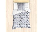 Abakuhaus Set Copripiumino Per Letto Singolo, Bluebell Flowers Moths, Antiacaro, Adatto A Chi Soffre Di Allergie, Con Federa, 135 Cm X 200 Cm - 80 X 80 Cm, Perle Multicolor