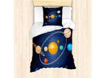 Abakuhaus Set Copripiumino Per Letto Singolo, Motivo Celeste Cartoon, Antiacaro, Adatto A Chi Soffre Di Allergie, Con Federa, 135 Cm X 200 Cm - 80 X 80 Cm, Multicolore