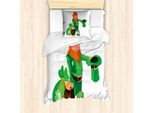 Abakuhaus Set Copripiumino Per Letto Singolo, Felice Folletto Di San Patrizio, Antiacaro, Adatto A Chi Soffre Di Allergie, Con Federa, 135 Cm X 200 Cm - 80 X 80 Cm, Fern Green Multicolor