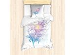 Set Copripiumino Abakuhaus, Design Cartoonish Bohemian Silhouette Colorata, 135 X 200 Cm + 80 X 80 Cm, Multicolore