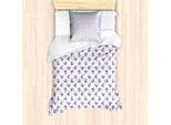 Abakuhaus Set Copripiumino Per Letto Singolo Philodendron, Foglie Esotiche Fenicottero, Antiacaro, Adatto A Chi Soffre Di Allergie, Con Federa, 135 Cm X 200 Cm - 80 X 80 Cm, Mauve Quartz