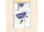 Abakuhaus Set Copripiumino Per Letto Singolo, Dipinto Con Fiori, Antiacaro, Adatto A Chi Soffre Di Allergie, Con Federa, 135 Cm X 200 Cm - 80 X 80 Cm, Multicolore
