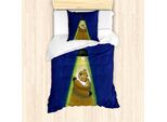 Abakuhaus Set Copripiumino Astratto Surreale Per Letti Singoli, Abbracciarsi, Antiacaro Adatto A Chi Soffre Di Allergie Con Federa, 135 Cm X 200 Cm - 80 X 80 Cm, Blu Notte Kitz