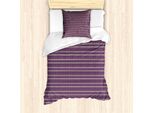 Abakuhaus Set Copripiumino Astratto Per Letti Singoli, Forme Geometriche A Zigzag, Antiacaro, Adatto A Chi Soffre Di Allergie, Con Federa, 135 Cm X 200 Cm - 80 X 80 Cm, Color Albicocca Eggshell