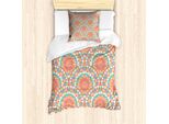 Abakuhaus Set Copripiumino Pastello Per Letti Singoli, Motivi Locali, Antiacaro, Adatto A Chi Soffre Di Allergie, Con Federa, 135 Cm X 200 Cm - 80 X 80 Cm, Multicolore