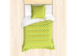 Abakuhaus Set Copripiumino A Pois Gialli Per Letti Singoli, Blots, Antiacaro, Adatto A Chi Soffre Di Allergie, Con Federa, 135 Cm X 200 Cm - 80 X 80 Cm, Senape E Turchese