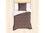 Abakuhaus Set Copripiumino Astratto Per Letti Singoli, Mosaic Come Complicati Puntini, Antiacaro, Adatto A Chi Soffre Di Allergie, Con Federa, 135 Cm X 200 Cm - 80 X 80 Cm, Pale Redwood Sepia