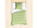 Abakuhaus Set Copripiumino Per Letto Singolo, Kalligraphie Learning Abc, Antiacaro, Adatto A Chi Soffre Di Allergie, Con Federa, 135 Cm X 200 Cm - 80 X 80 Cm, Giallo Shamrock Verde