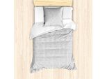 Abakuhaus Set Copripiumino Astratto Per Letti Singoli, Strisce Moderne Disegnate A Mano, Antiacaro, Adatto A Chi Soffre Di Allergie, Con Federa, 135 Cm X 200 Cm - 80 X 80 Cm, Grigio Antracite Bianco