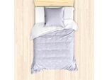 Abakuhaus Set Copripiumino Per Letti Singoli, Look Grunge, Forme Astratte, Antiacaro, Adatto A Chi Soffre Di Allergie, Con Federa, 135 Cm X 200 Cm - 80 X 80 Cm, Ceil Blu Viola