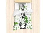 Abakuhaus Set Copripiumino Per Letto Singolo, GäRtner-Holding-Kohl, Antiacaro, Adatto A Chi Soffre Di Allergie, Con Federa, 135 Cm X 200 Cm - 80 X 80 Cm, Verde Felce Grigio Scuro