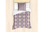 Abakuhaus Set Copripiumino Azteco Per Letti Singoli, Ikat Design Elaborato, Antiacaro, Adatto A Chi Soffre Di Allergie, Con Federa, 135 Cm X 200 Cm - 80 X 80 Cm, Multicolore