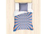Abakuhaus Set Copripiumino A Righe Weinlese Per Letti Singoli, Strudel, Antiacaro, Adatto A Chi Soffre Di Allergie, Con Federa, 135 Cm X 200 Cm - 80 X 80 Cm, Salmon Eggshell