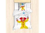 Abakuhaus Set Copripiumino Per Letto Singolo, Happy Circus Entertainer Man, Antiacaro, Adatto A Chi Soffre Di Allergie, Con Federa, 135 Cm X 200 Cm - 80 X 80 Cm, Multicolore