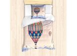 Abakuhaus Set Copripiumino Per Letto Singolo, Tema "Viaggi E Avventure"", Antiacaro, Adatto A Chi Soffre Di Allergie, Con Federa, 135 Cm X 200 Cm - 80 X 80 Cm, Multicolore"