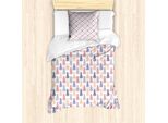 Abakuhaus Set Copripiumino Per Letto Singolo, Motivo Floreale Femminile, Antiacaro, Adatto A Chi Soffre Di Allergie, Con Federa, 135 Cm X 200 Cm - 80 X 80 Cm, Multicolore