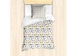 Abakuhaus Set Copripiumino Per Letti Singoli, Assortimento Wildlife Bugs, Antiacaro, Adatto A Chi Soffre Di Allergie, Con Federa, 135 Cm X 200 Cm - 80 X 80 Cm, Multicolore