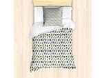 Abakuhaus Set Copripiumino Philodendron Per Letti Singoli, Foglie In Stile Grunge, Antiacaro, Adatto A Chi Soffre Di Allergie, Con Federa, 135 Cm X 200 Cm - 80 X 80 Cm, Multicolore Bianco