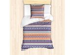 Abakuhaus Set Copripiumino Azteco Per Letti Singoli, Arte Messicana Ispirata Alle Linee, Antiacaro, Adatto A Chi Soffre Di Allergie, Con Federa, 135 Cm X 200 Cm - 80 X 80 Cm, Multicolore