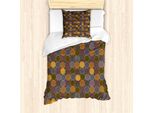 Abakuhaus Set Copripiumino Aborigeno Per Letti Singoli, Motivi Folcloristici A Pois Rotondi, Antiacaro, Adatto A Chi Soffre Di Allergie, Con Federa, 135 Cm X 200 Cm - 80 X 80 Cm, Multicolore