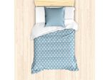 Abakuhaus Set Copripiumino Dai Colori Tenui Per Letti Singoli, Semplici Stelle A Righe, Antiacaro, Adatto A Chi Soffre Di Allergie, Con Federa, 135 Cm X 200 Cm - 80 X 80 Cm, Blu Cielo Blu Cadetto