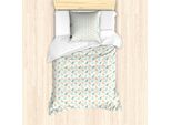 Abakuhaus Set Copripiumino Dai Colori Tenui Per Letti Singoli, Uccellini E Pois, Antiacaro, Adatto A Chi Soffre Di Allergie, Con Federa, 135 Cm X 200 Cm - 80 X 80 Cm, Multicolore