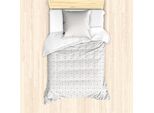 Abakuhaus Set Copripiumino Astratto Per Letti Singoli, Quadrati A Pois, Antiacaro, Adatto A Chi Soffre Di Allergie, Con Federa, 135 Cm X 200 Cm - 80 X 80 Cm, Grigio Antracite Avorio