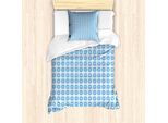 Abakuhaus Set Copripiumino Dai Colori Tenui Per Letti Singoli, Motivi Ciclici, Antiacaro, Adatto A Chi Soffre Di Allergie, Con Federa, 135 Cm X 200 Cm - 80 X 80 Cm, Azzurro Cielo Rosa Confetto