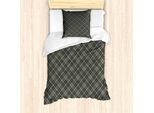 Abakuhaus Set Copripiumino Astratto Per Letti Singoli, Plaid Classico, Antiacaro, Adatto A Chi Soffre Di Allergie, Con Federa, 135 Cm X 200 Cm - 80 X 80 Cm, Rosso-Marrone Ardesia-Blu